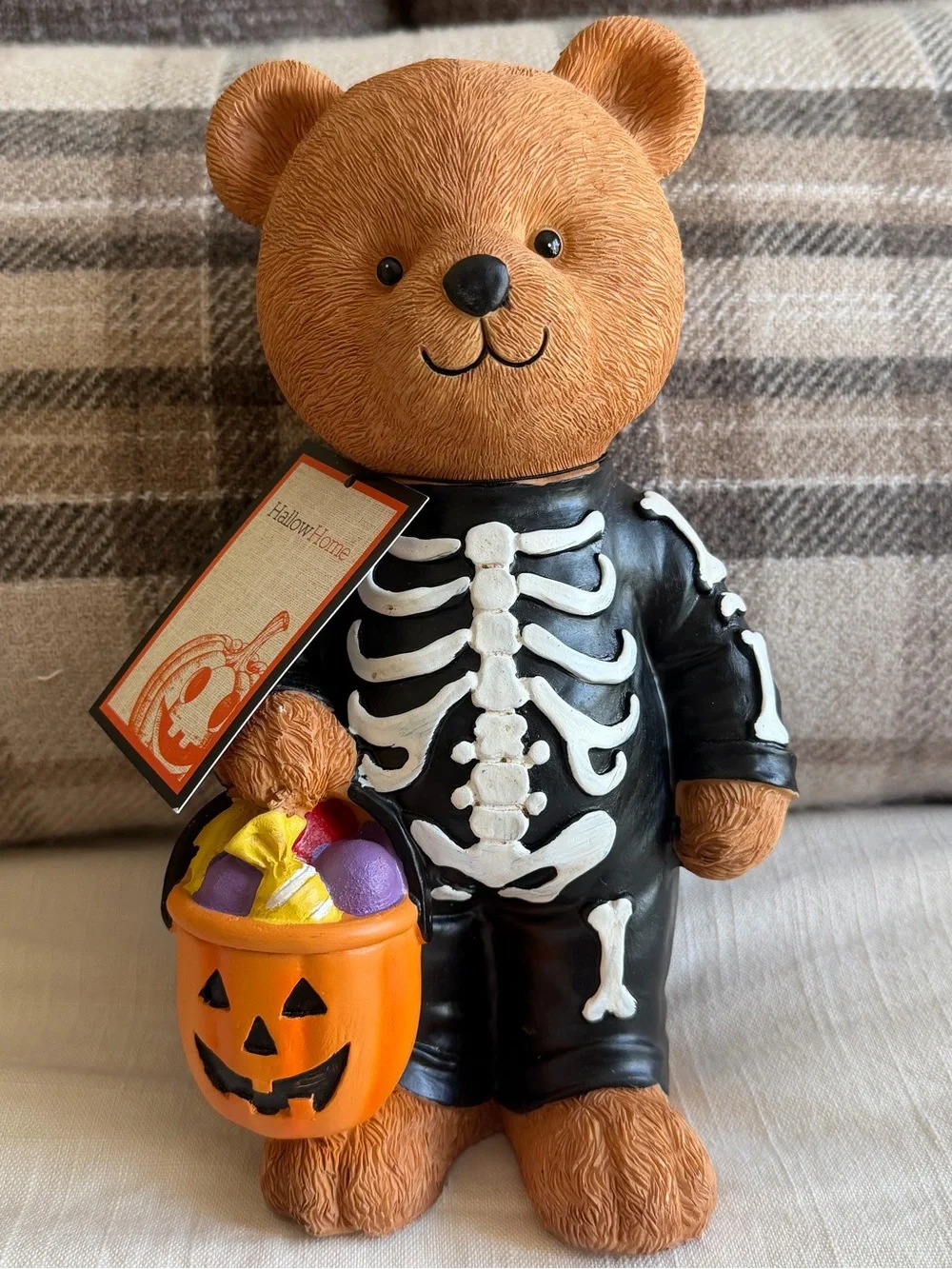 Halloween Bear Trio Figurines - Bear Witch, Mummy & Skeleton Set Home Goods
